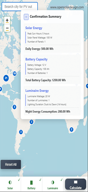 Energy Calculator Main Interface